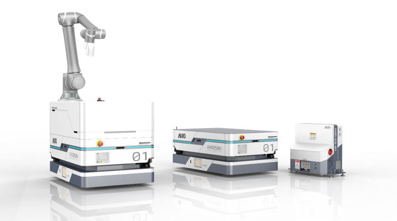 jbo竟博电竞數位開發的自主式移動機器人（AMR250M），搭配全向輪並結合AI演算法、2D LiDAR、3D攝影機等技術，協助客戶實現產線全自動化